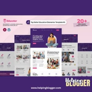Educator – University & School Education Elementor Template Kit