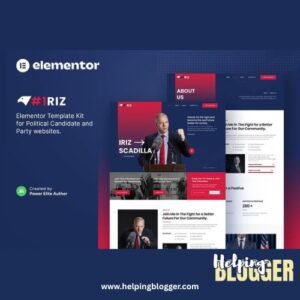 iriz-political-candidate-party-elementor-template-kit